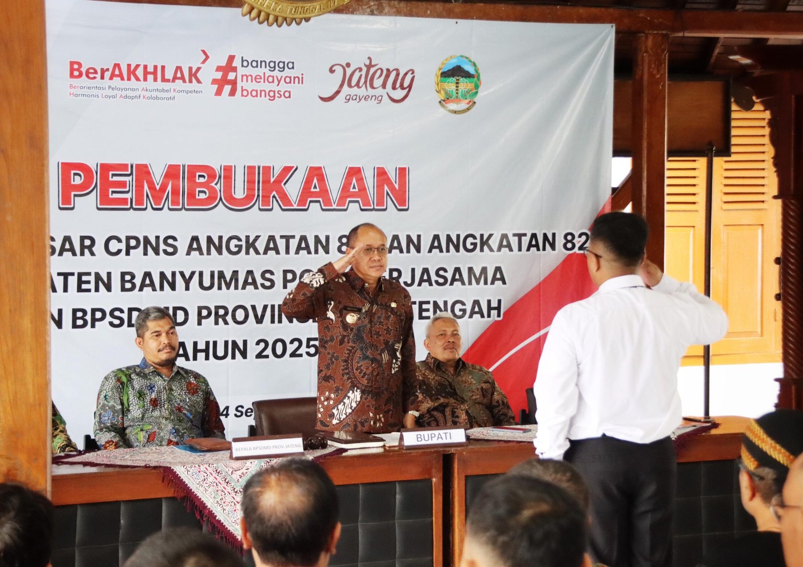 Bupati Banyumas Sadewo Buka Latsar CPNS, ASN Harus Siap Jadi Pelayan Masyarakat