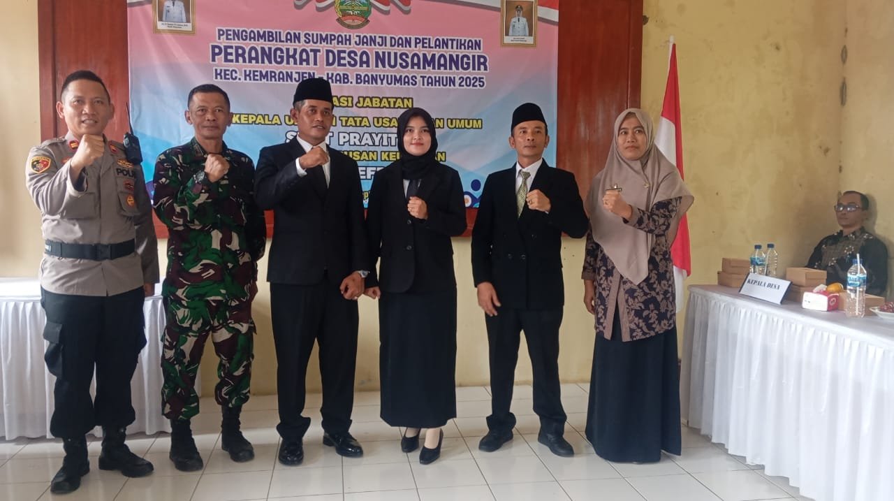 Pelantikan Perangkat Desa Nusamangir : Dua Pejabat Baru Resmi Bertugas