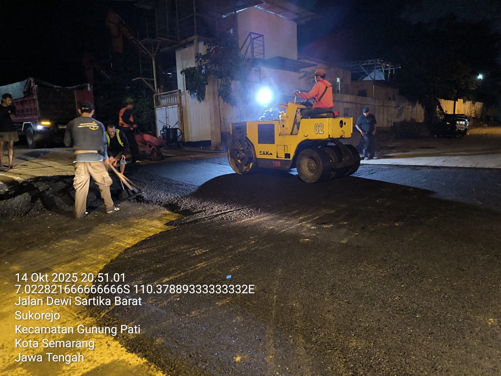 PT Praba Mas Hill Dukung DPU Kota Semarang, Perbaiki Jalan Dewi Sartika Barat Gunungpati