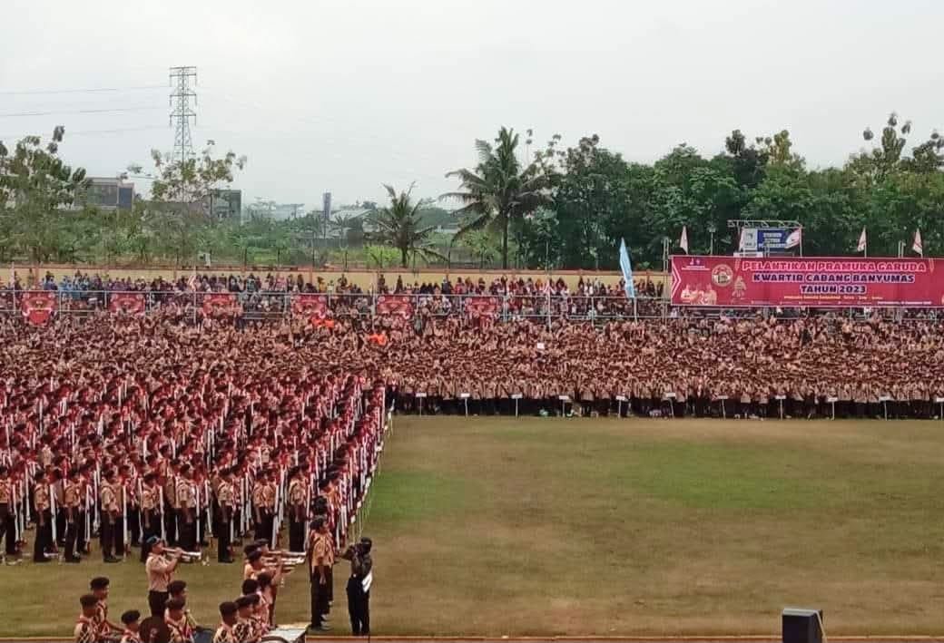 Pelantikan 13.149 Pramuka Garuda Banyumas Dibidik Masuk Rekor MURI