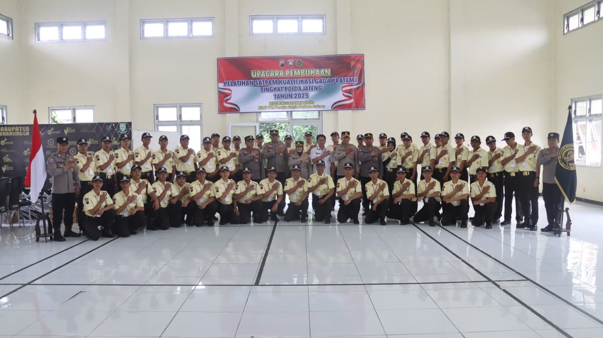 Dirbinmas Polda Jateng Buka Pelatihan Satpam Gada Pratama di Purbalingga