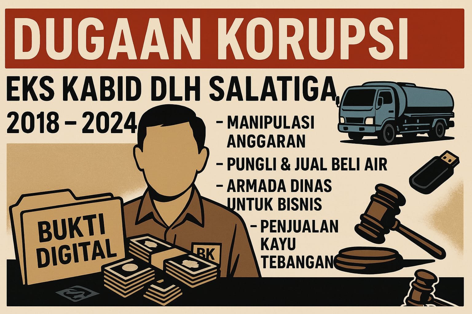 Dugaan Korupsi Mantan Pejabat DLH Salatiga Mencuat, Investigasi Beberkan Pola Penyalahgunaan Sejak 2018