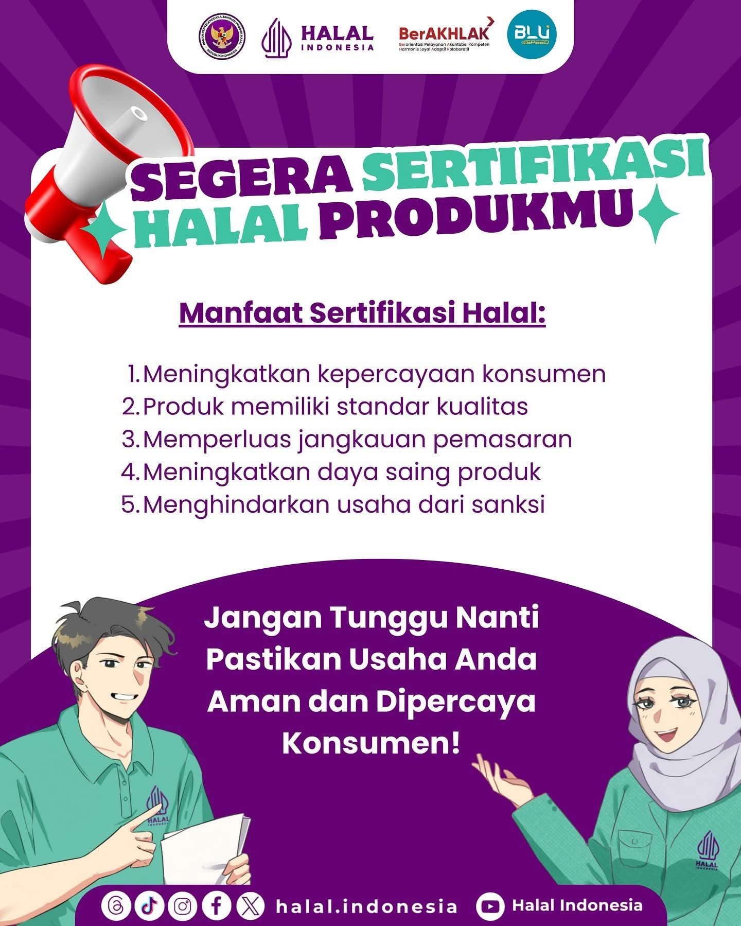 Kewajiban Sertifikat Halal Berlaku Penuh Oktober 2024, BPJPH Tegaskan Sanksi dan Umumkan Penutupan Kuota SEHATI 2025