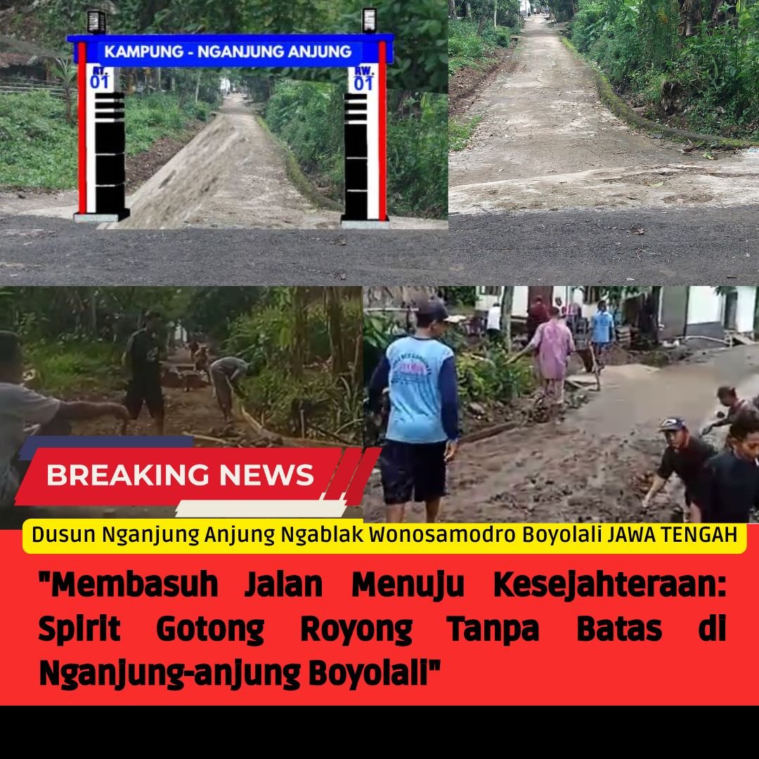 Gotong Royong Warga Nganjung-Anjung Perbaiki Jalan Usaha Tani dengan Dana Swadaya