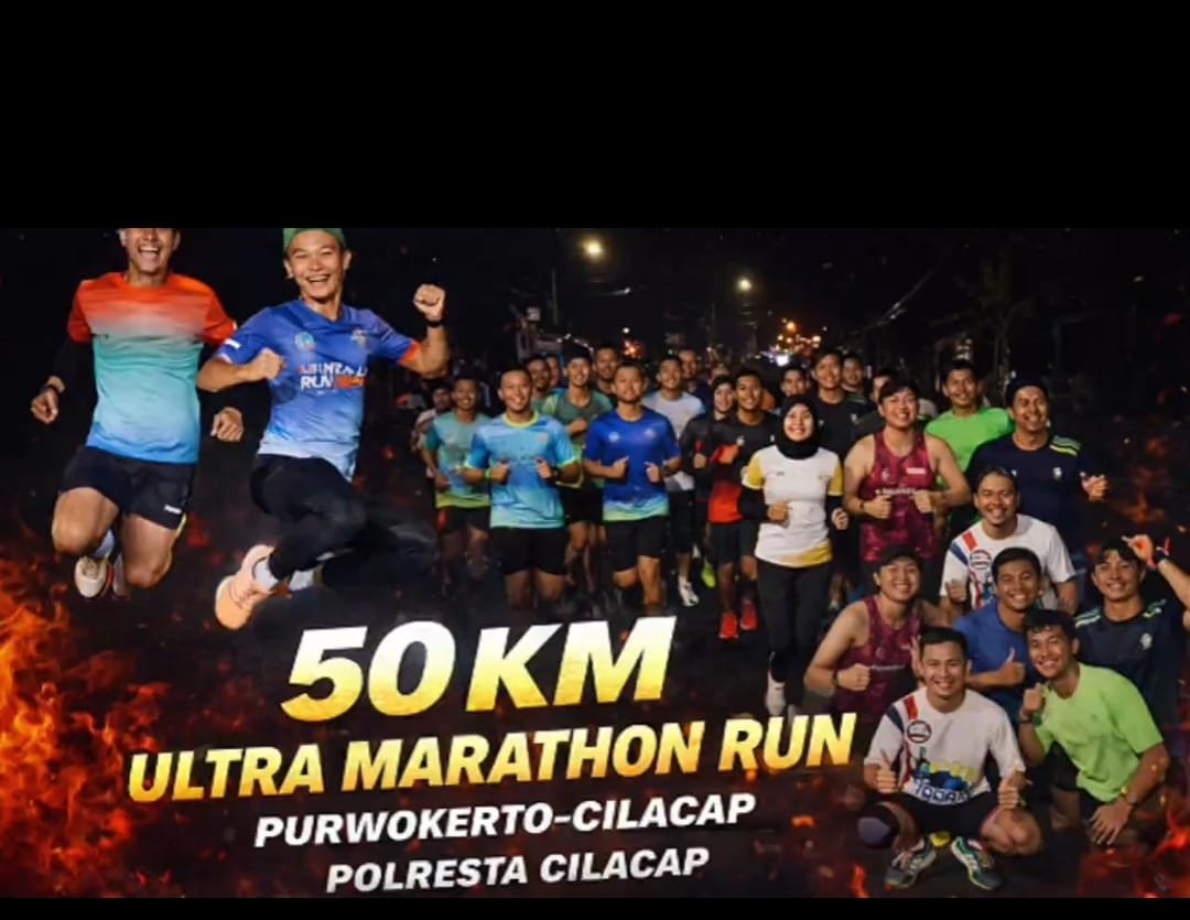 Polresta Cilacap Gelar Ultra Maraton 50 Kilometer, Dipimpin Kasi Humas Ipda Galih Soecahyo