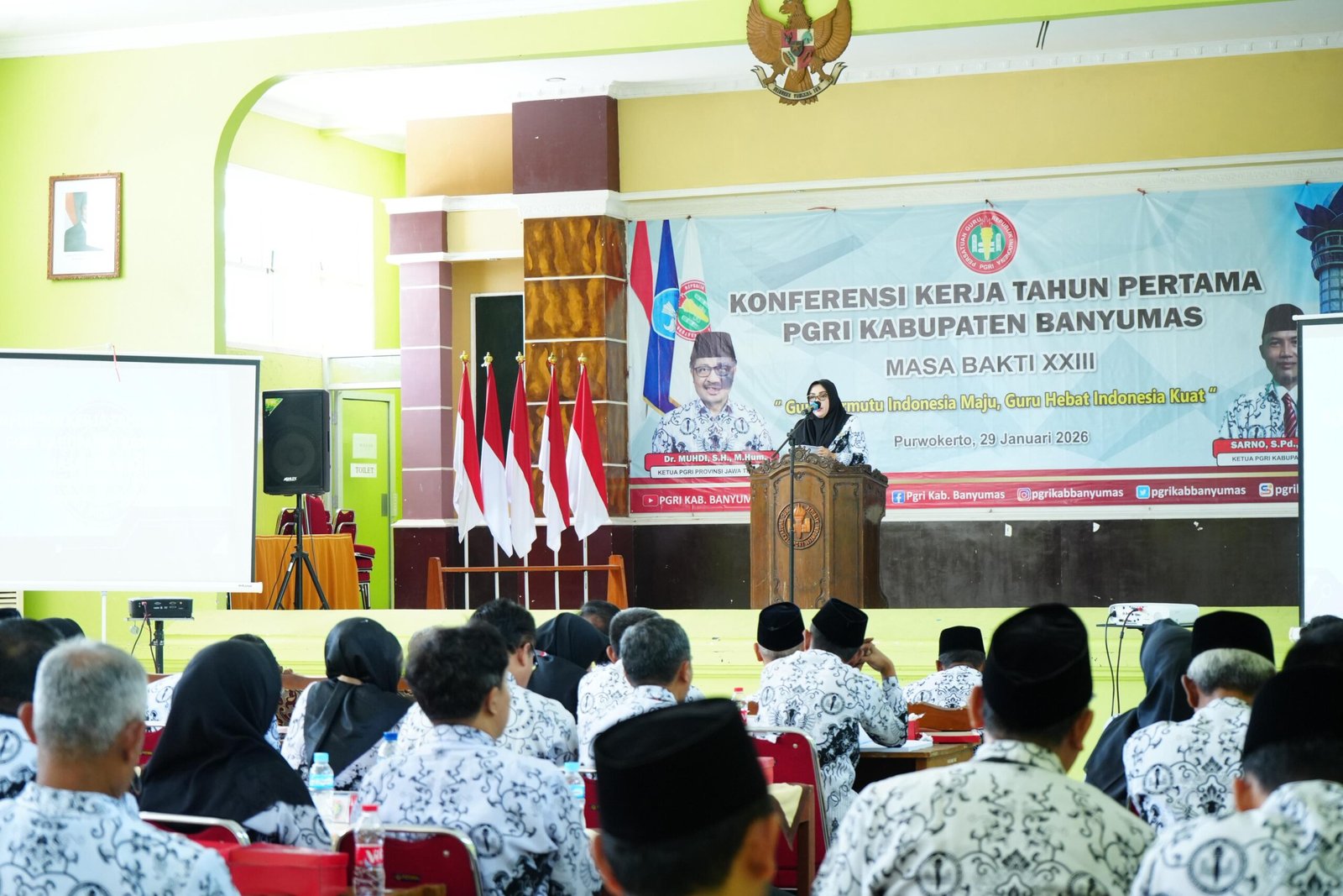 Wabup Banyumas Lintarti Buka Konferensi Kerja PGRI Masa Bakti XXIII