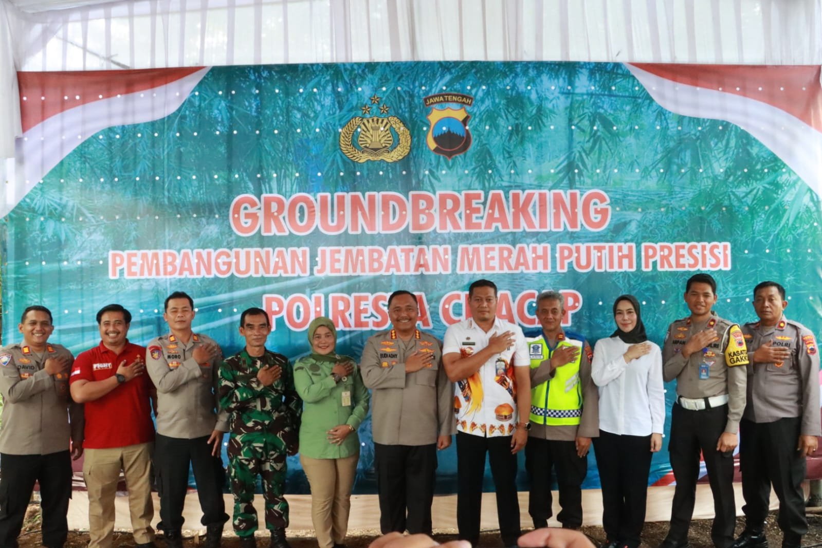 Polresta Cilacap Bangun Jembatan Merah Putih Presisi, Warga Tak Perlu Mutar 6 Km