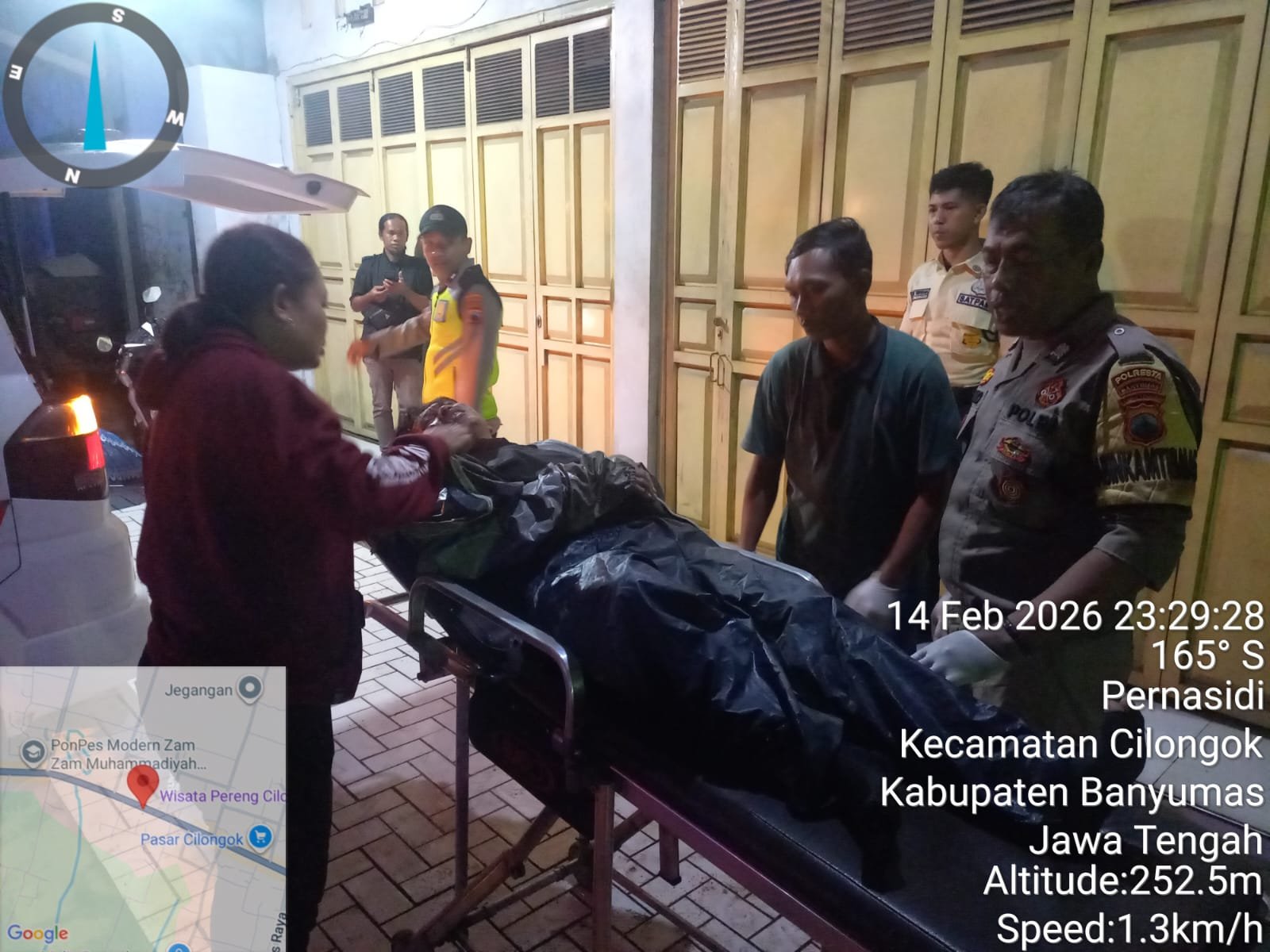 Polsek Cilongok Quick Respon, Korban Laka Tunggal Ke RSUD Ajibarang