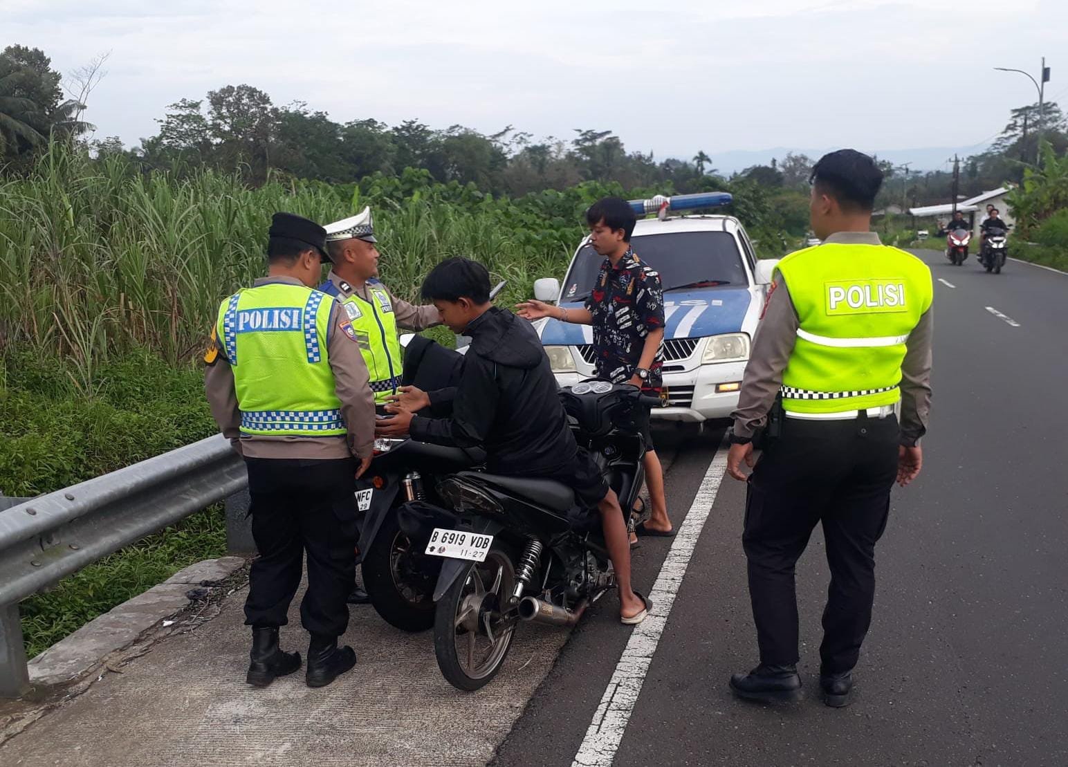 Polisi Bubarkan Balap Liar di Mrebet, Dua Motor Tanpa Surat Diamankan