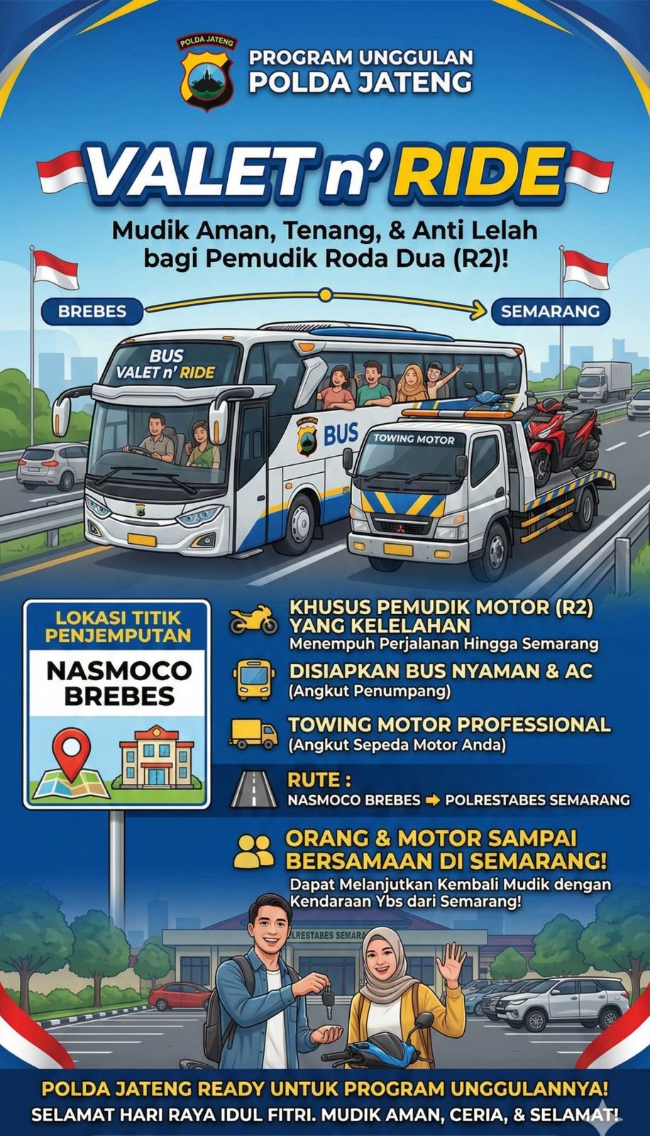 Polri Siapkan Program Valet n’ Ride untuk Pemudik Sepeda Motor