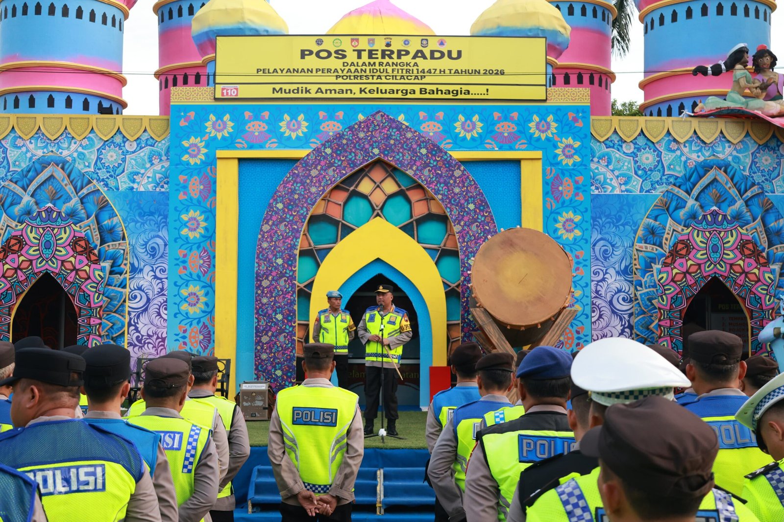 Jaga Kondusifitas Malam Takbir, Polresta Cilacap Maksimalkan Pengamanan Humanis