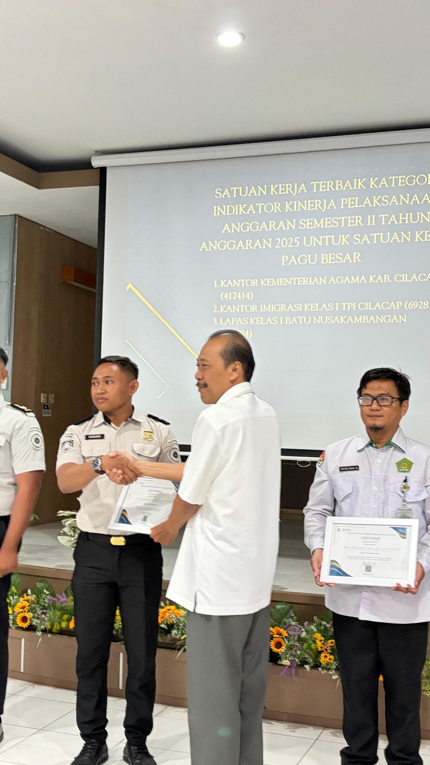 Imigrasi Cilacap Borong 2 Penghargaan Sekaligus, Skor Anggaran Tembus 100