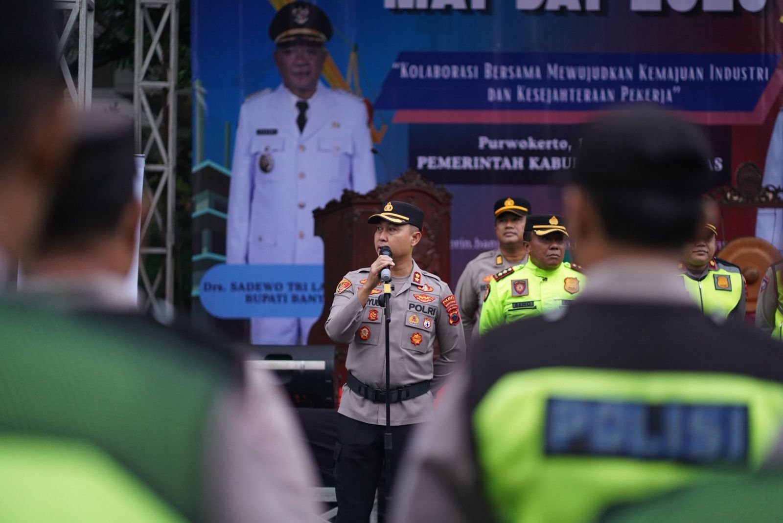 Polresta Banyumas Siagakan Personel Amankan Peringatan May Day Di Pendopo Si Panji