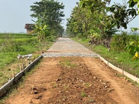 Pengecoran Jalan TMMD Reguler ke -128 Kodim Sragen Capai 50 Persen