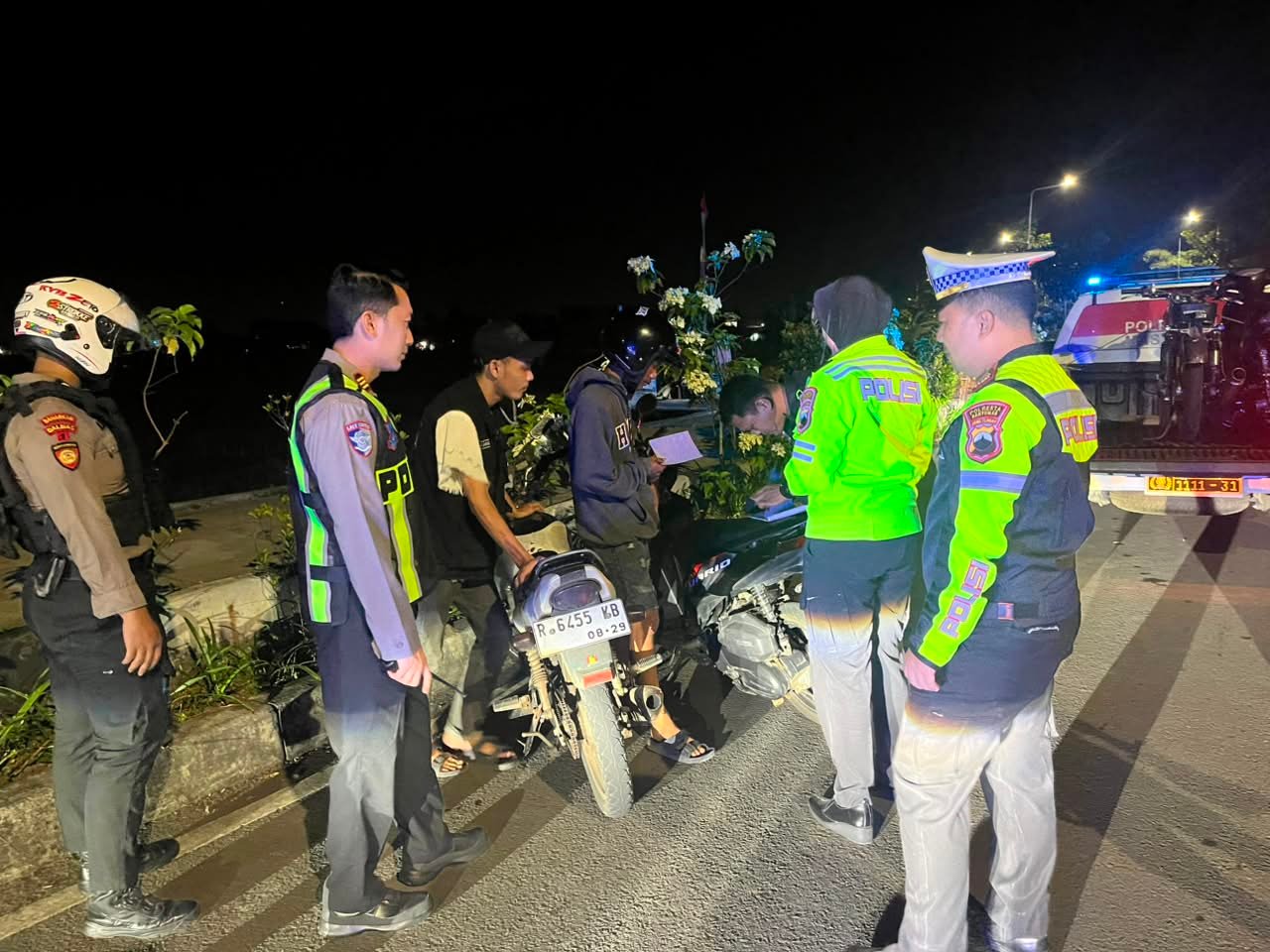 Polresta Banyumas Tindak 47 Pelanggar dalam Patroli Balap Liar dan Knalpot Brong