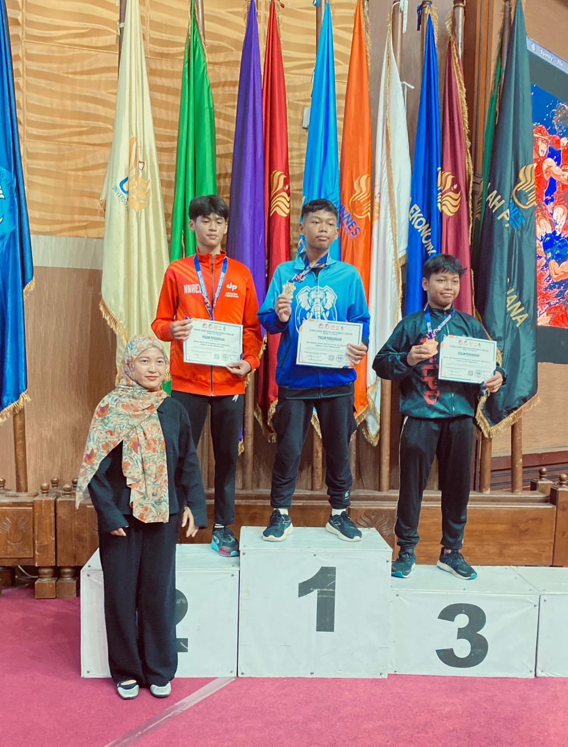 Siswa SMPN 02 Petarukan Harumkan Pemalang di Kejurnas Wushu Unnes Semarang