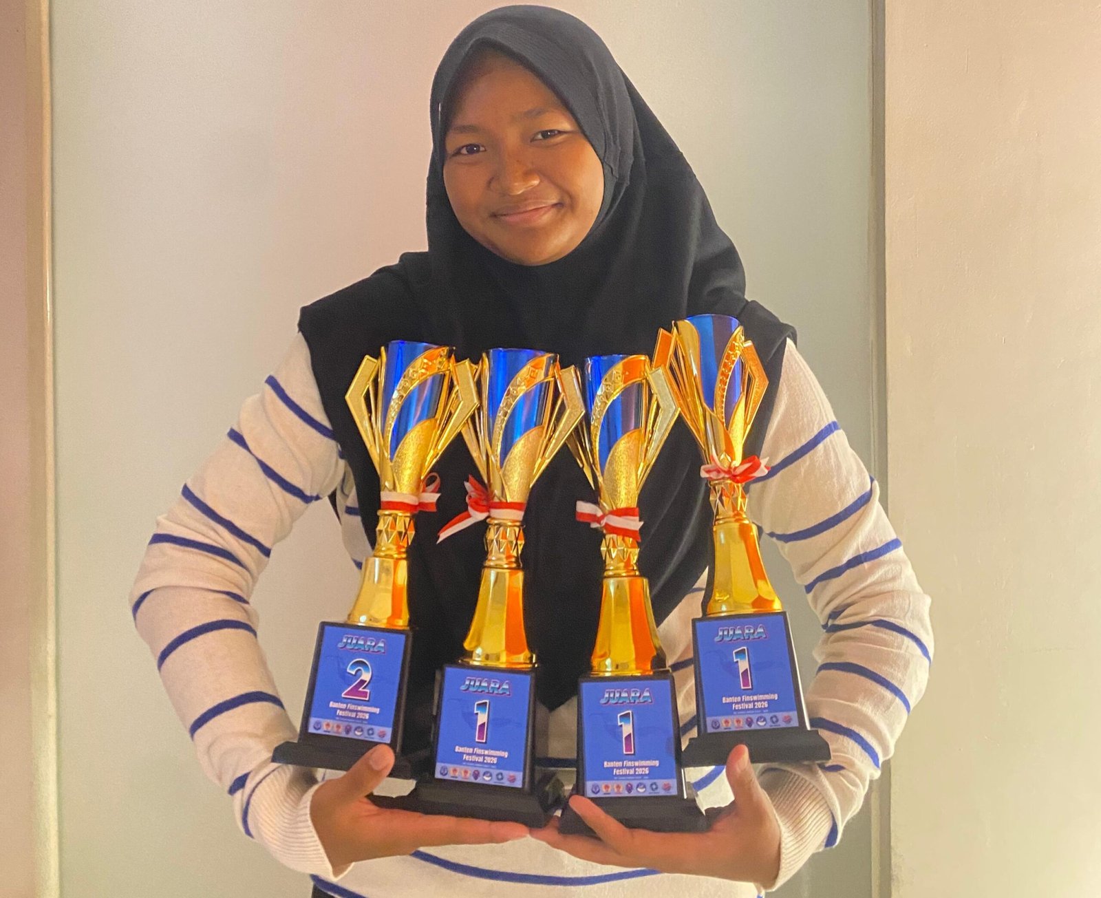 Putri Bhabinkamtibmas Banyumas Sabet Empat Medali di Kejurnas Finswimming 2026