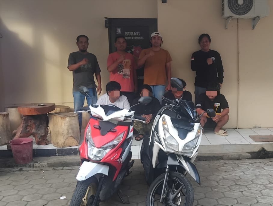 Polsek Margorejo Bongkar Sindikat Curanmor, Empat Pelaku Dibekuk