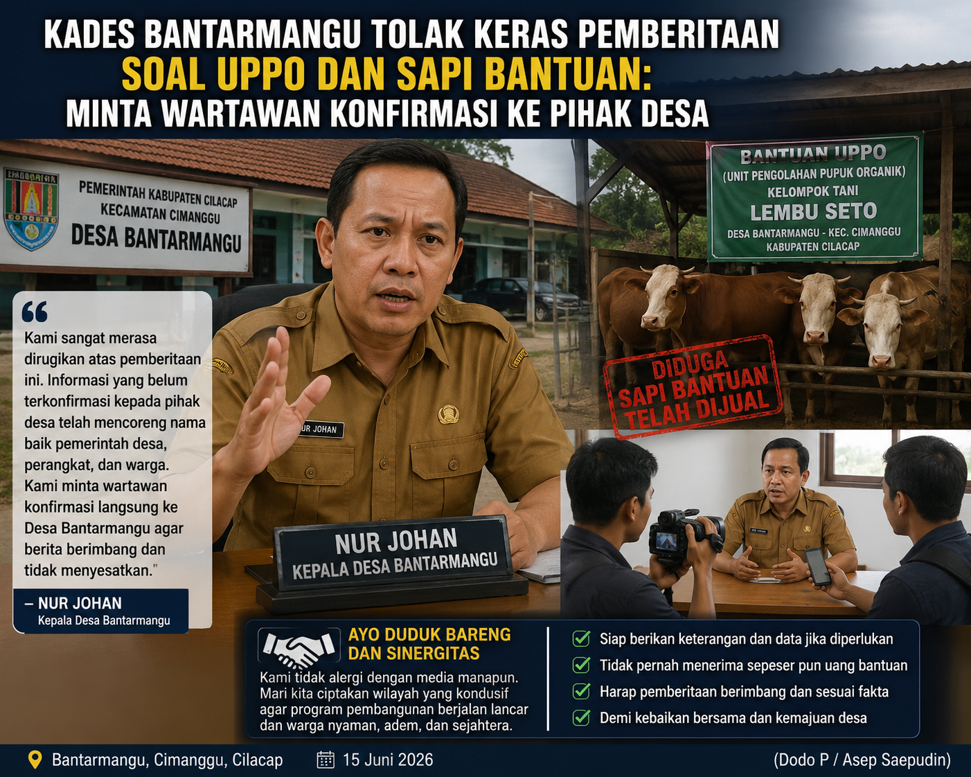 Kades Bantarmangu Buka Suara Soal Pemberitaan UPPO, Dorong Sinergi Media dan Pemerintah Desa
