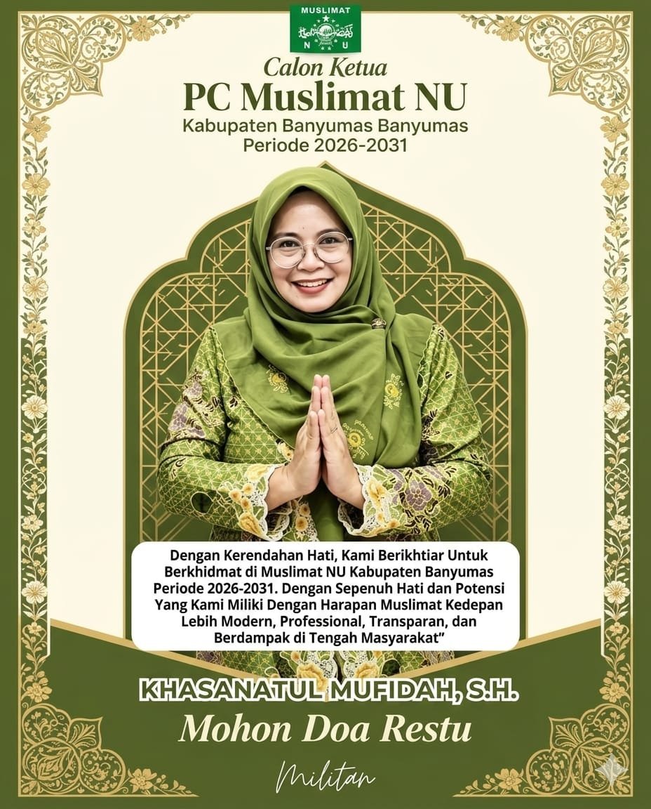 Maju di Konfercab Muslimat NU Banyumas, Hj. Khasanatul Mufidah Usung Semangat Pengabdian dan Pemberdayaan Perempuan
