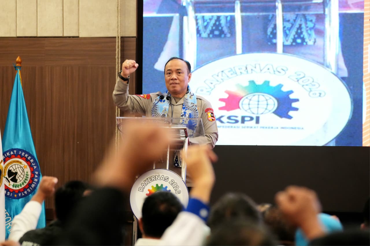 Wakapolri di Rakernas KSPI 2026: Perlindungan Hak Buruh Jadi Kunci Stabilitas Ekonomi Nasional