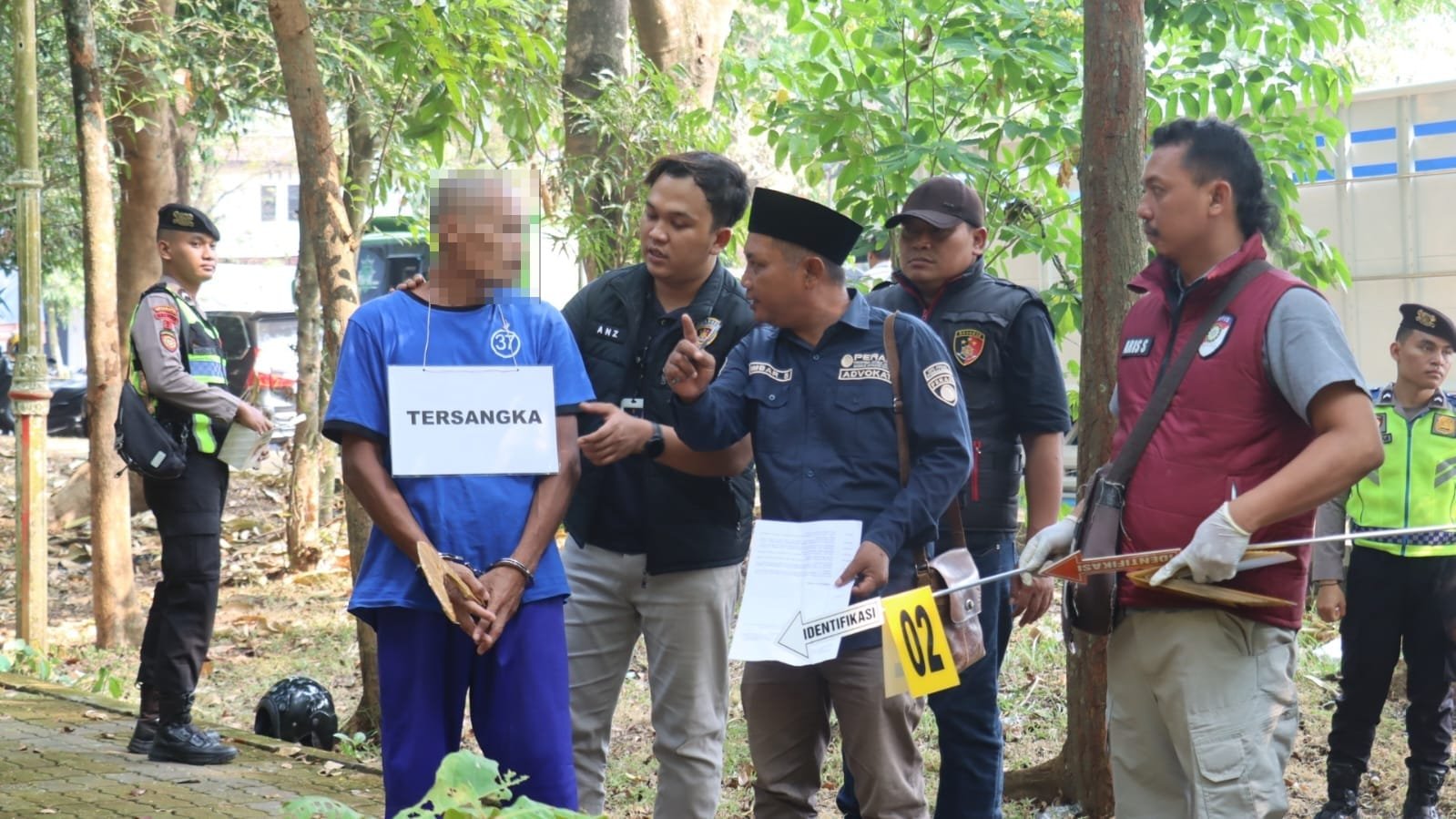 Polres Purbalingga Rekontruksi Kasus Pembunuhan Kepala Dusun