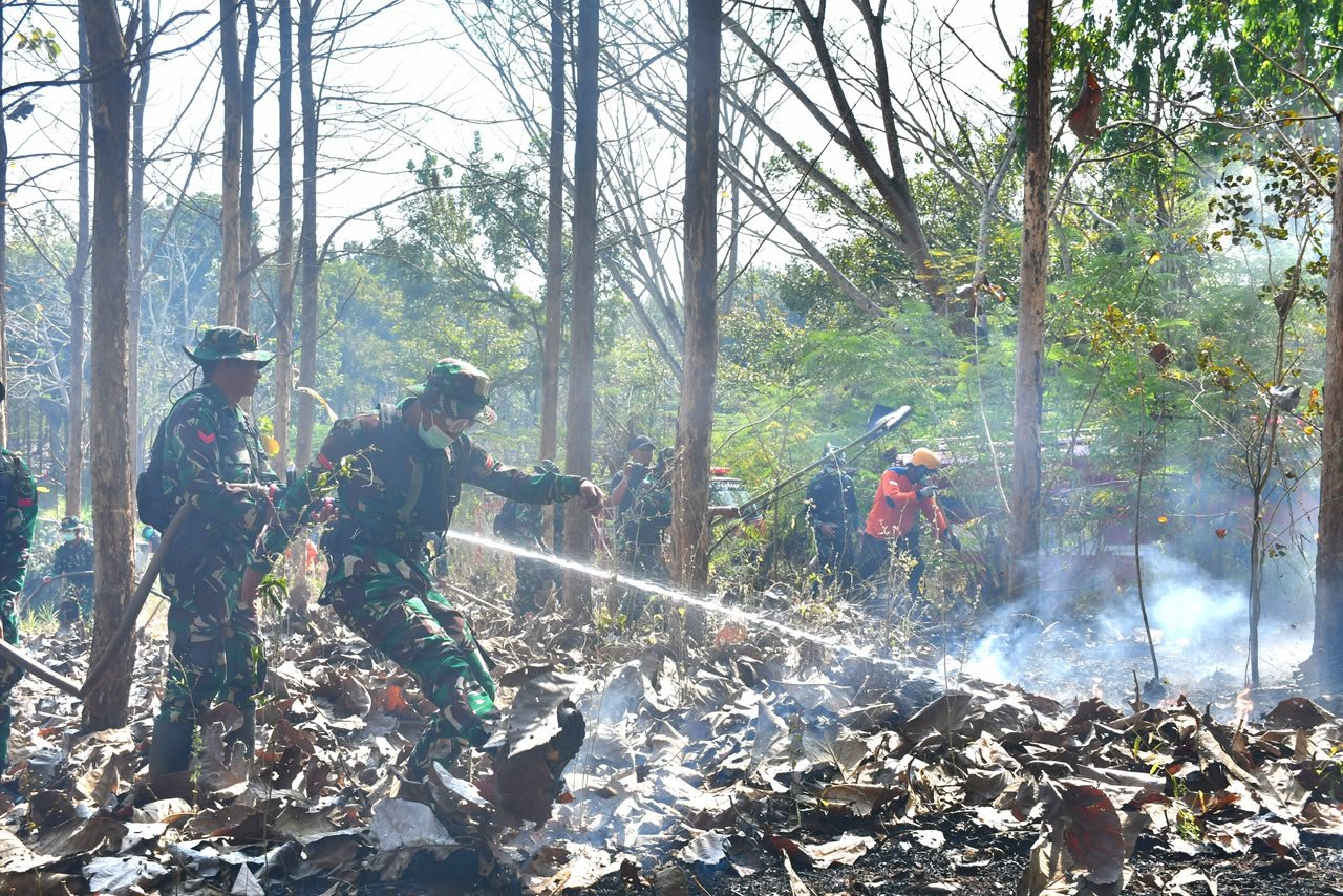Kodim Wonogiri Gelar Latihan Gabungan Antisipasi Karhutla