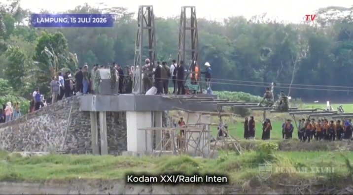 Jembatan Perintis Kodam XXl Pulihkan Akses Warga Lampung Timur