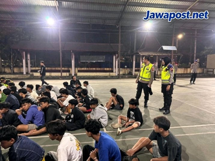 Polres Kendal Tertibkan Balap Liar, 62 Remaja dan 48 Motor diamankan