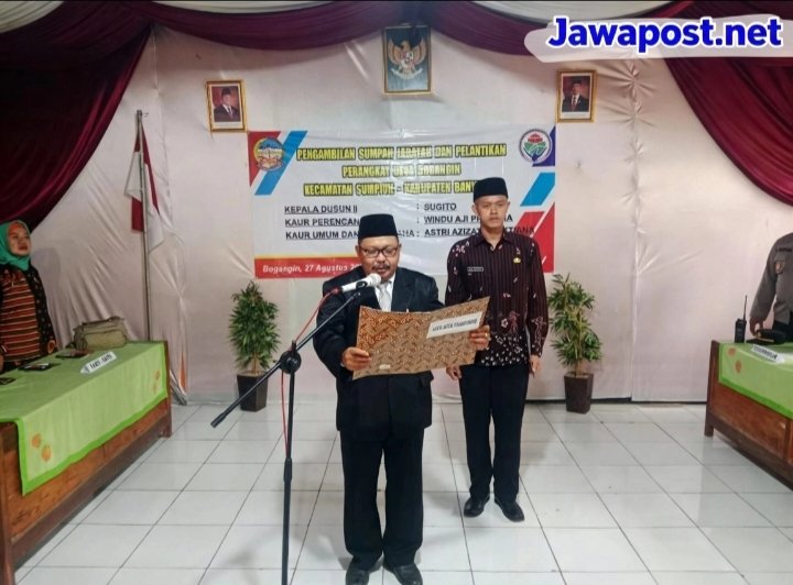 Tiga Perangkat Desa Bogangin Dilantik, lni Pesan Kades