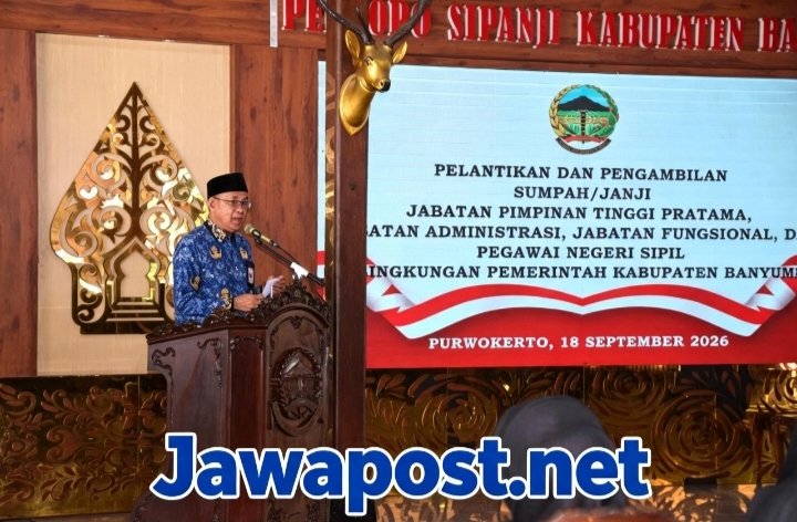 Bupati Banyumas Lantik 290 PNS, Empat Isi Jabatan Pimpinan Tinggi