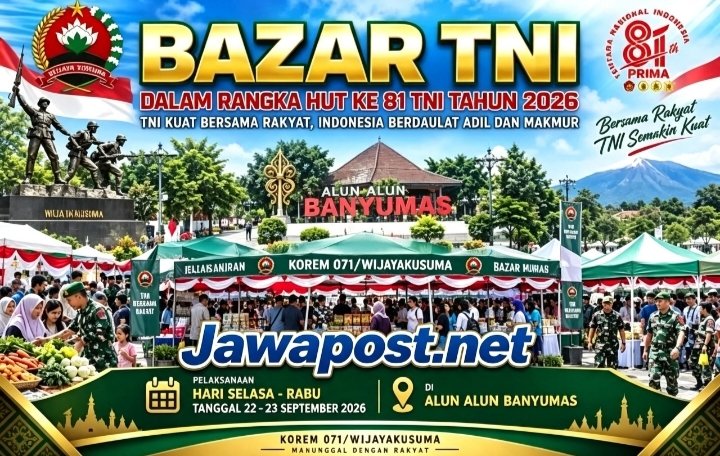 Korem 071/ Wijayakusuma Gelar Bazar Murah Sambut HUT ke-81 TNI