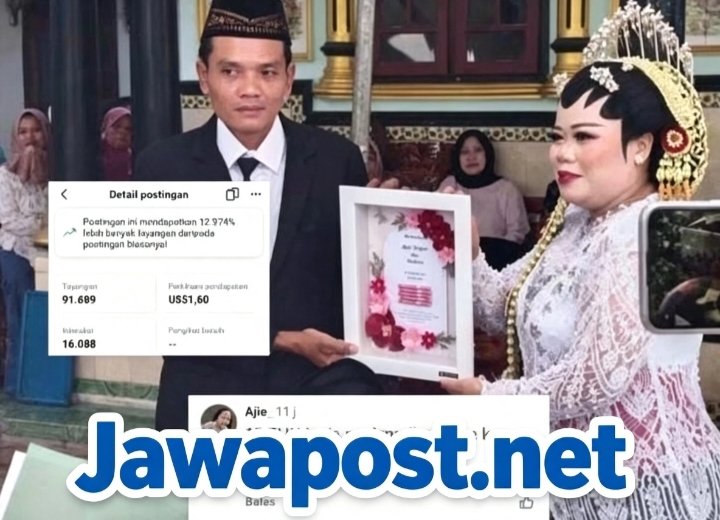 Pernikahan Sari dan Agus Dimeriahkan Wayang Kulit Semalam Suntuk