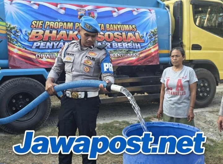 Warga Banyumas Krisis Air, Polda Jateng Salurkan 22 Ribu Liter Air Bersih
