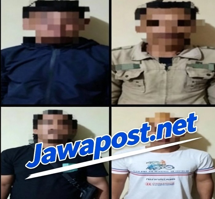 Empat Terduga Penggelapan Besi Rongsok diamankan Polisi